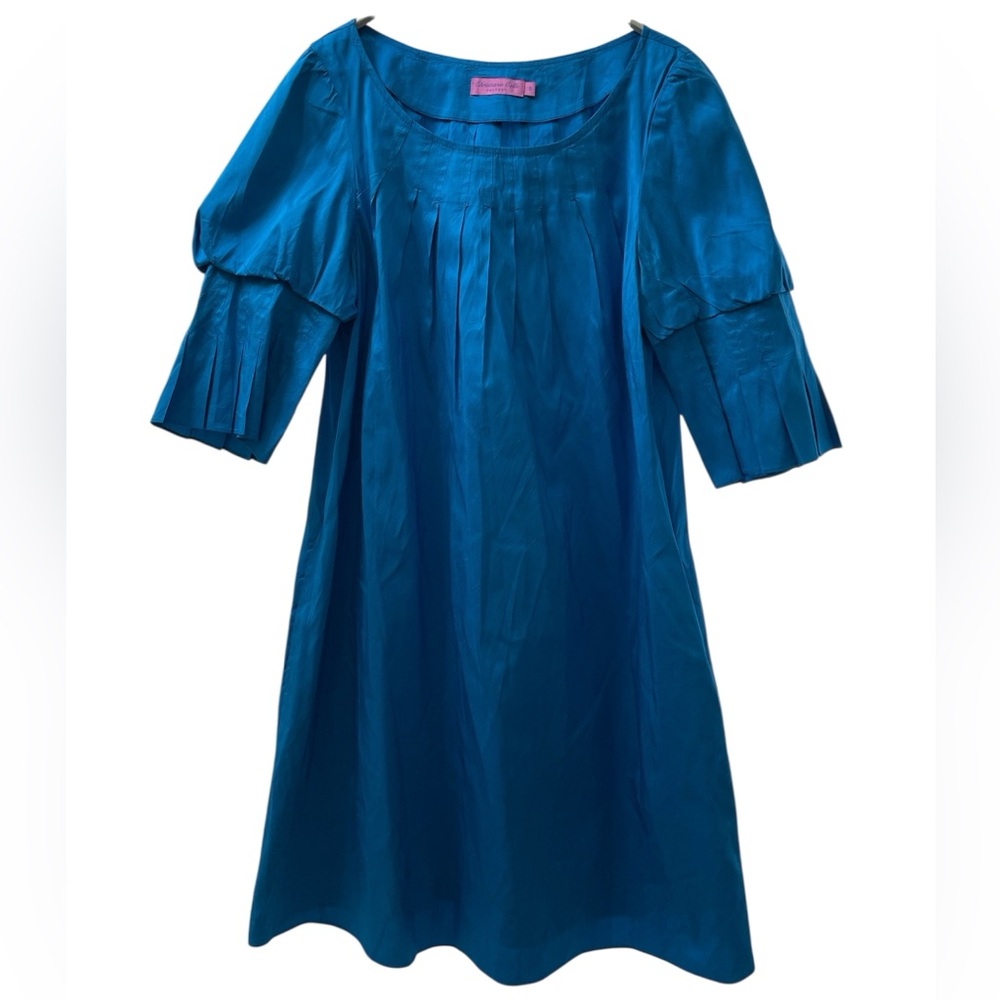 Calypso Christiane Cello Blue Silk Dress